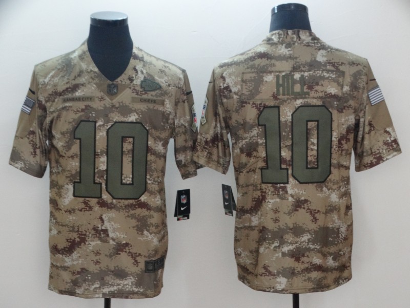 Men's Kansas City Chiefs Tyreek Hill #10 Camouflage Jersey